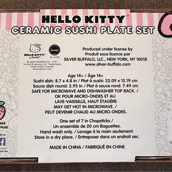 Hello Kitty Pink and White Sushi Set - Picture 3 of 4